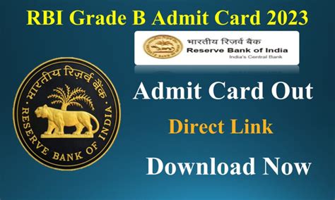 RBI Grade B Admit Card 2023 released on opportunities.rbi.org.in .